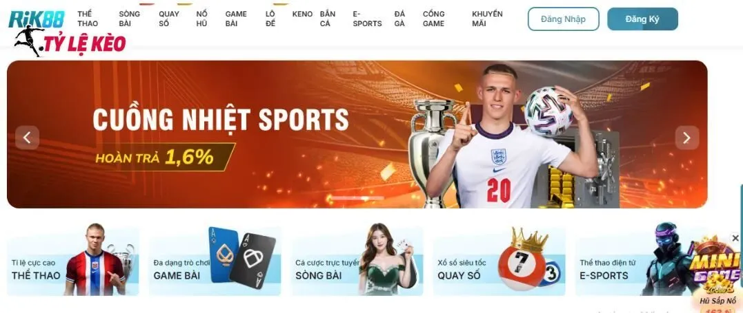Rik88 với giao diện đẹp, sang trọng dễ sử dụng